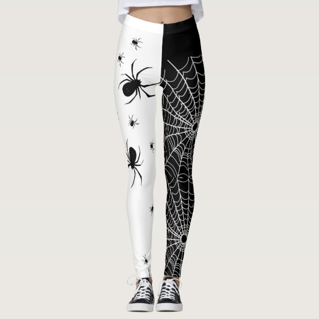 Legging Aranha preto e branco (Frente)