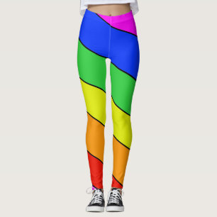 Legging Arco Diagonal de Cores Brilhantes
