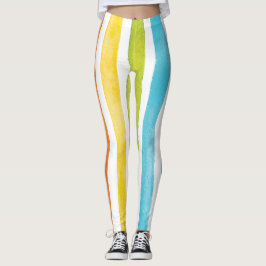 Legging Arco-Íris Arco-Íris Riscas Coloridas Verão