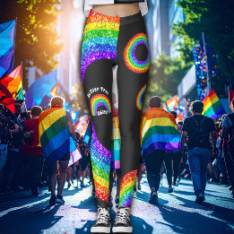 Legging Arco-íris Brilho Orgulho LGBT seja suas verdadeira
