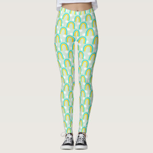 Legging Arco-íris com Nuvem Azul