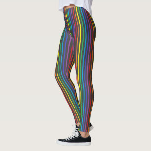 Legging Arco-íris das riscas