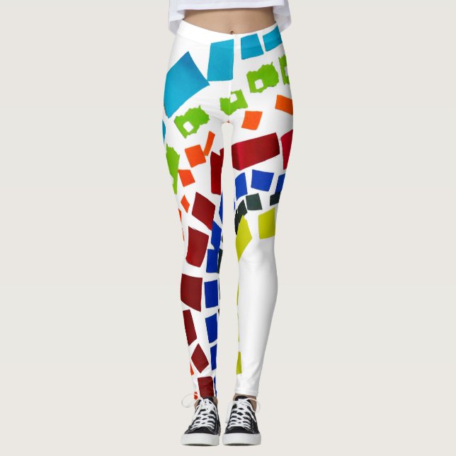 Legging Arco-íris de papel (Frente)