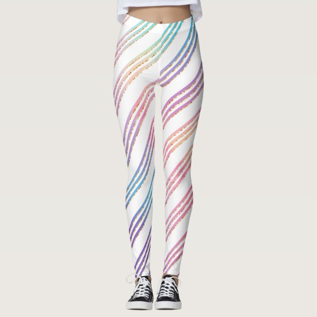 Legging Arco-Íris de Pastel Strike (Frente)