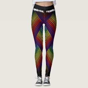 Legging Arco-íris de Pontos Coloridos Seu Texto Sua Cor