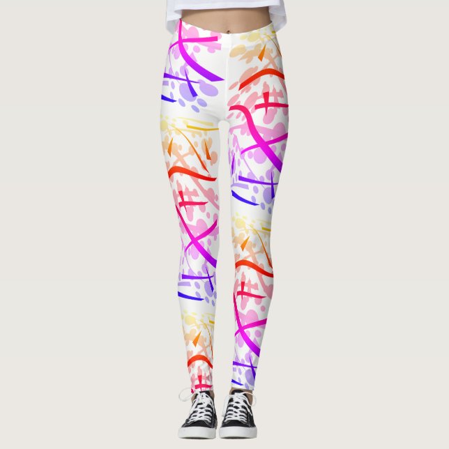 Legging Arco-íris geométrico - (Frente)