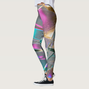 Legging Arco-íris Iridescente - Brilho Holográfico