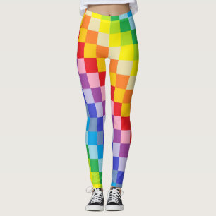 Legging Arco-íris mais largo esquadrado do espectro