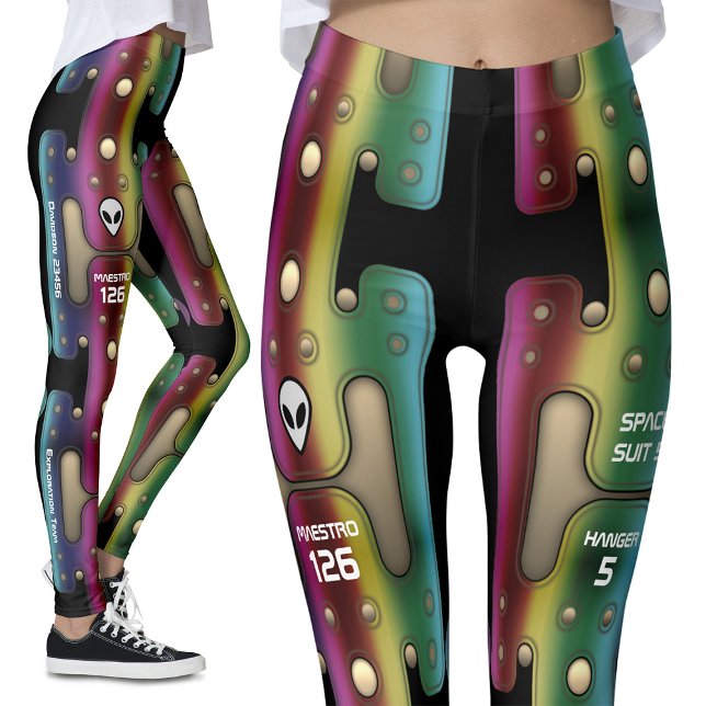 Legging Arco-Íris Multicolorido com Espaço Metálico Rapari (Criador carregado)