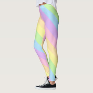 Legging Arco-íris Pastel listras/Leggins coloridos