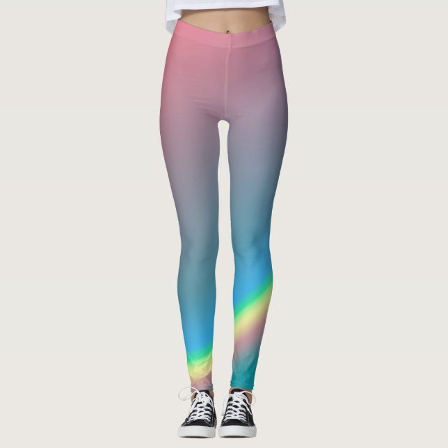 Legging Arco-Íris Rosa e Azul (Frente)