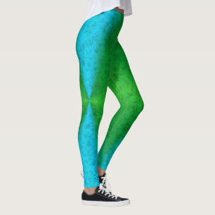 Legging Arco-íris Verde Azul em Elephantenskin leatheropt