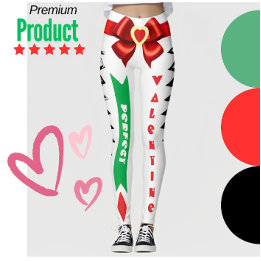 Legging Arco personalizado e Design do coração para presen
