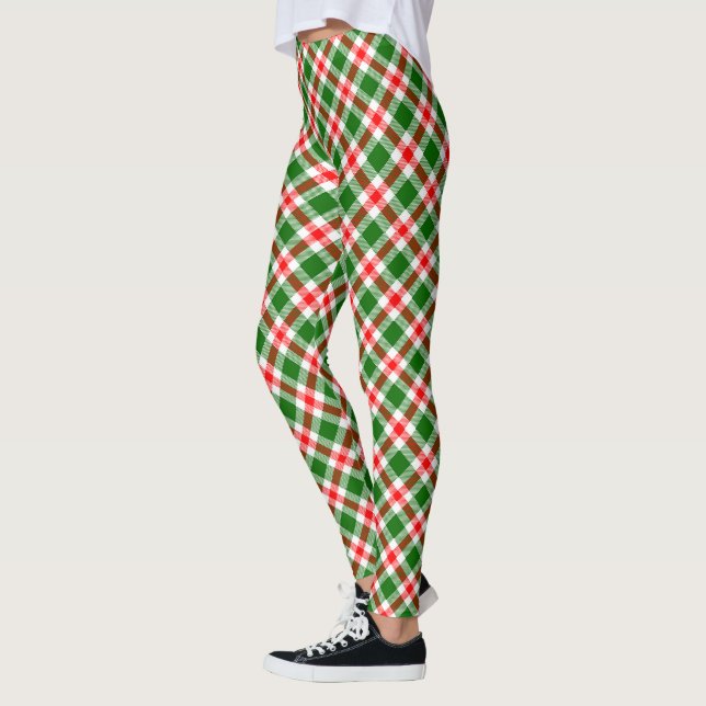 Legging Argélia Flag Colors Tartan Patterno (Esquerda)