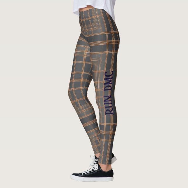 Legging Aria Grace Urban Copper Grid Xadrez Padrão RUN DMC (Esquerda)