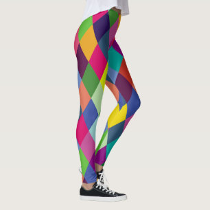 Legging Arlequin - Arco-Íris Verificado Colorido