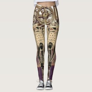 Legging Armadura da máquina de Steampunk