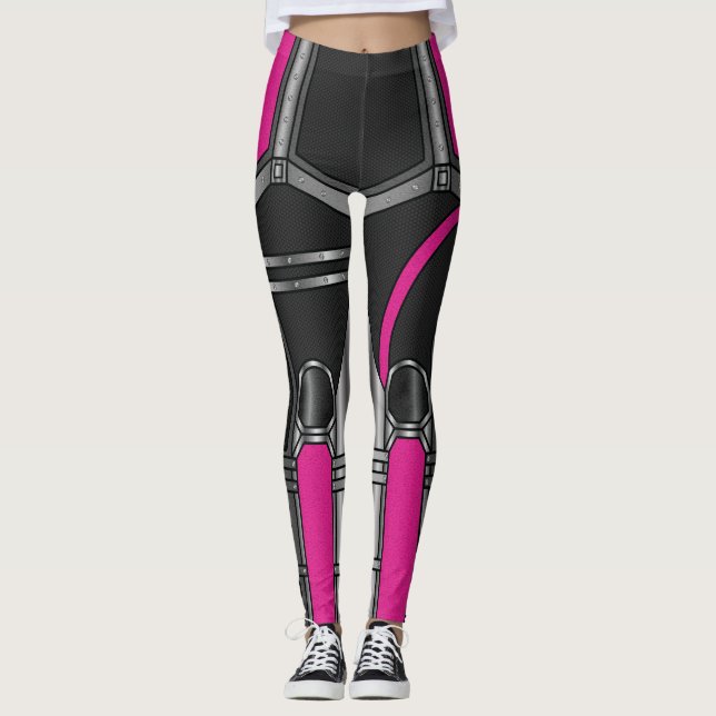 Legging Armadura Robô Rosa (Frente)