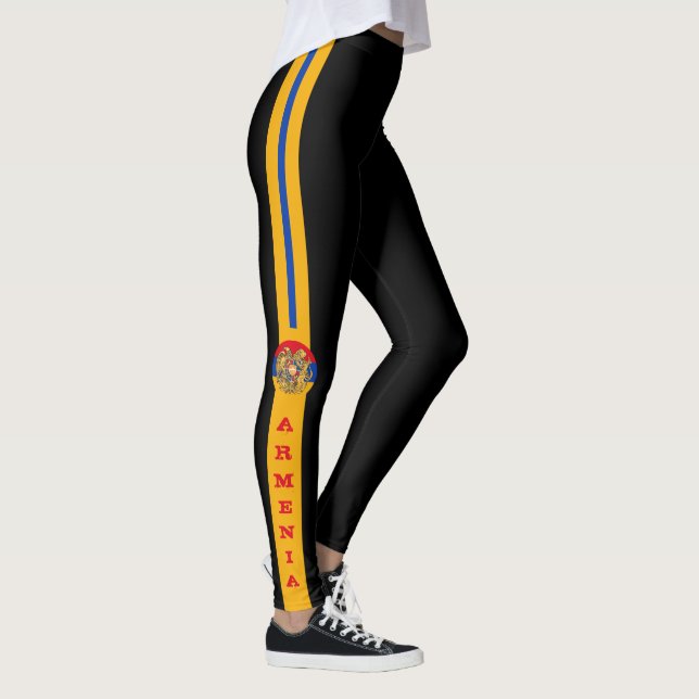 Legging Armênio Flag e Armênia - patriotas de moda/esporte (Direita)