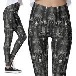 Legging Arquitetura Gótica Spooky Aranha Alienígena Escura<br><div class="desc">Leggings da Arquitetura Gótica Spooky | Design na Web de Alienígena Escuro Explore a misteriosa atração das minhas Leggings de Arquitetura Gótica Spooky, apresentando um design único lembrete de teias de aranha com influências sutis de alienígena. O padrão intrigante, que se parece com os emblemas do crânio dentro de teias...</div>