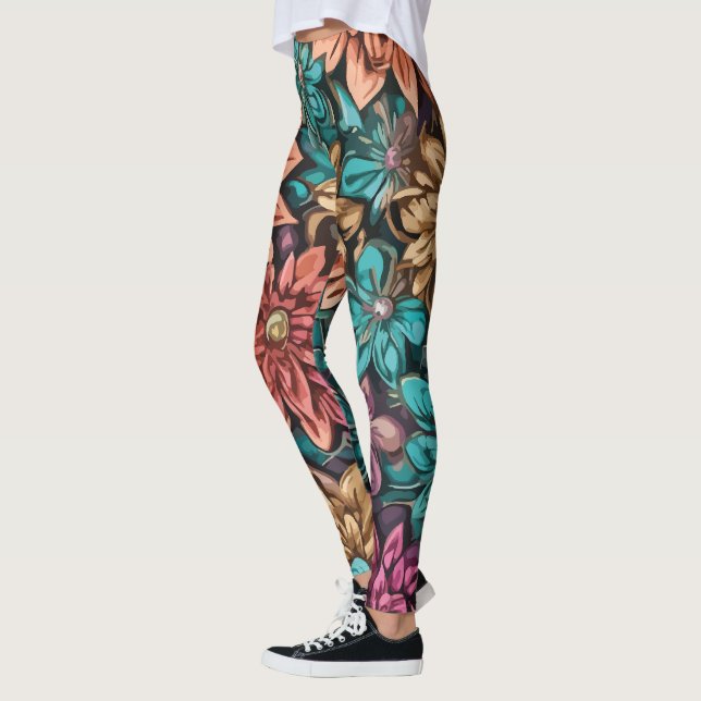 Legging Arranjo da ventoinha (Esquerda)