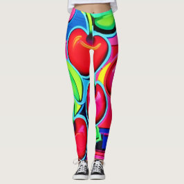 Legging Arrebentação de Cereja Pop Art