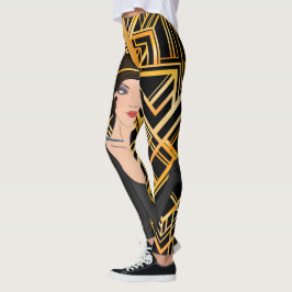 Legging art deco, garota do flipper, vintage, Gatsby do ex