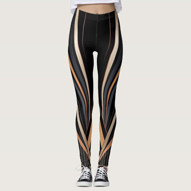 Legging Art Deco Metallic Geometric Elegance (Frente)