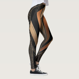 Legging Art Deco Metallic Geometric Elegance