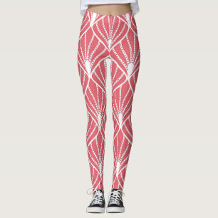 Legging Art Deco, padrão geométrico sem costura.