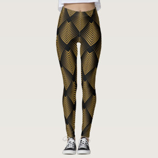 Legging Art Deco: Praças Ouros, Papel de parede do canto.