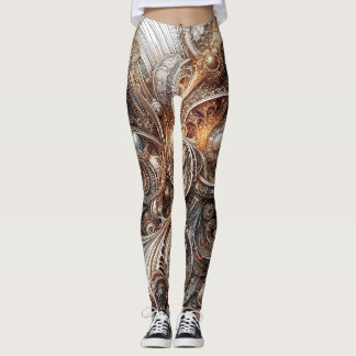 Legging Art Nouveau Abstrato
