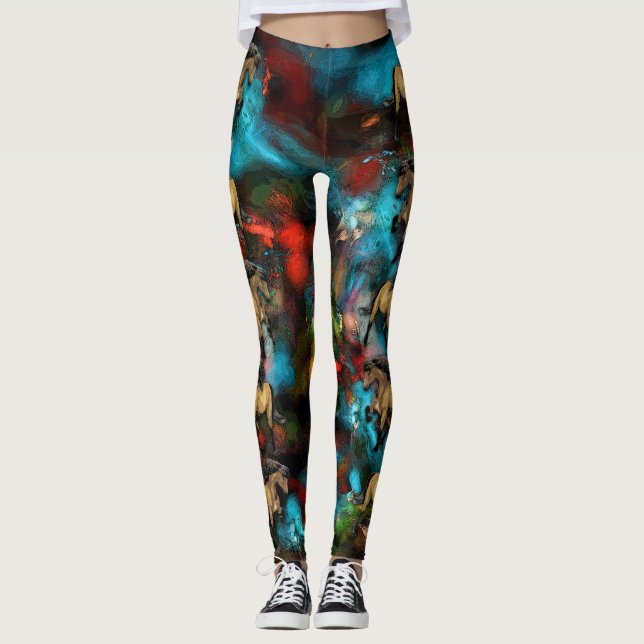 Legging Art Nouveau Abstrato (Frente)