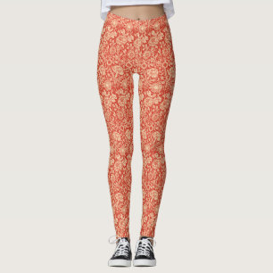 Legging Art Nouveau Carnação Damask, Mandarin Orange