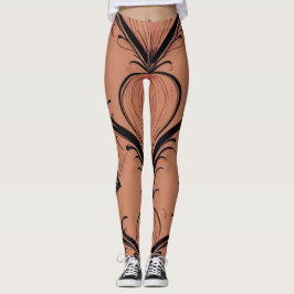 Legging Art Nouveau Earth Tones