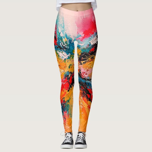 Legging Arte Abstracto Colorido (Frente)