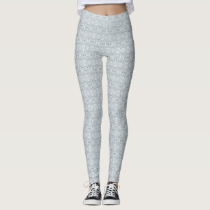 Legging Arte Abstrata Acrílica Branca Rouxinol