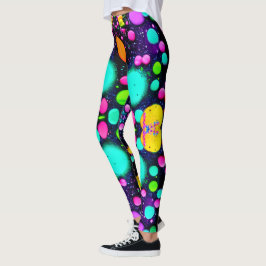 Legging arte abstrata brilhante