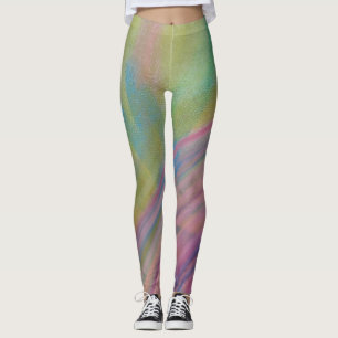 Legging Arte abstrata colorida única P9