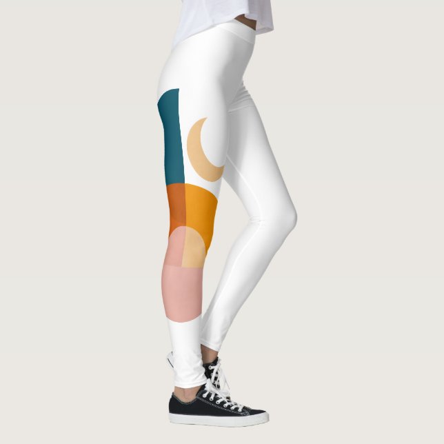 Legging Arte abstrata da lua geométrica moderna (Direita)