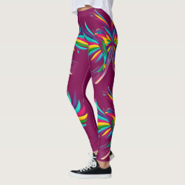 Legging Arte Abstrata de Pássaros