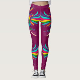 Legging Arte Abstrata de Pássaros