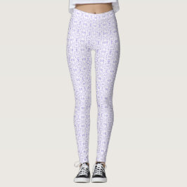 Legging Arte Abstrata em Guache Roxo Branco Firebrand