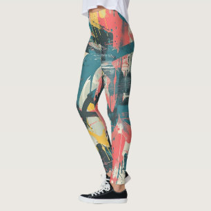 Legging arte abstrato