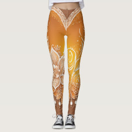 Legging Arte AI das Pérolas Amarelas do ouro