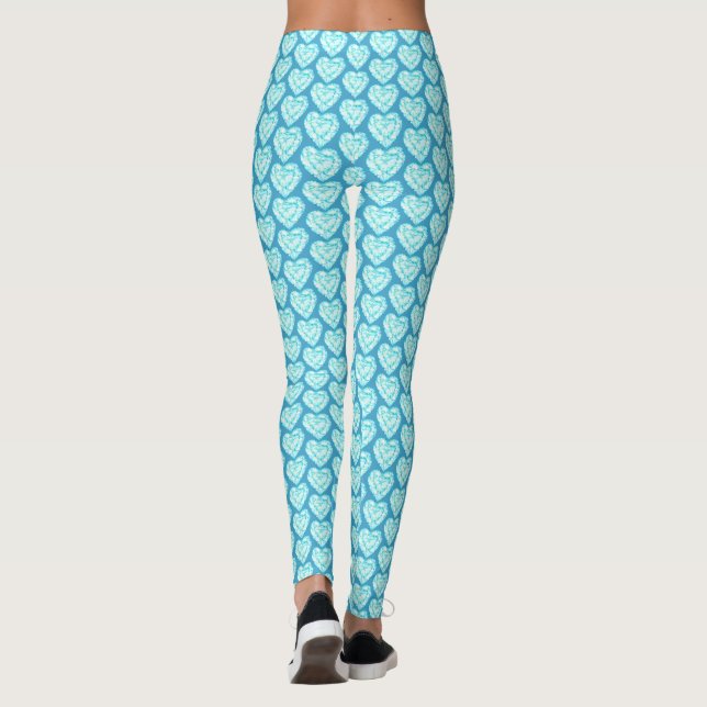 Legging Arte aquamarina cardíaca (Verso)