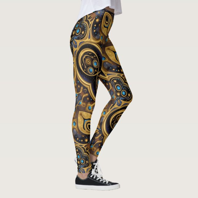 Legging Arte asteca vibrante, refletindo a cultura (Direita)