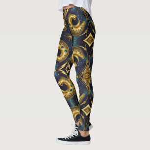 Legging Arte asteca vibrante, refletindo a cultura