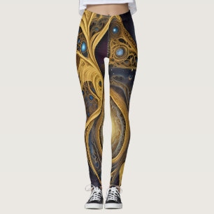 Legging Arte asteca vibrante, refletindo a cultura