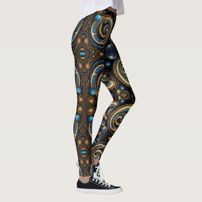 Legging Arte asteca vibrante, refletindo a cultura (Direita)